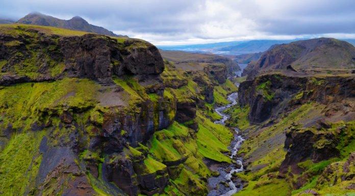 THORSMORK Thorsmork mountains canyon and river