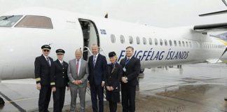 Icelandair’s inaugural flight left Belfast today