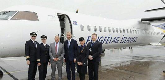 Icelandair’s inaugural flight left Belfast today
