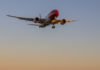 Norwegian 787 sunset