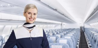 Finnair economy cabin attendant
