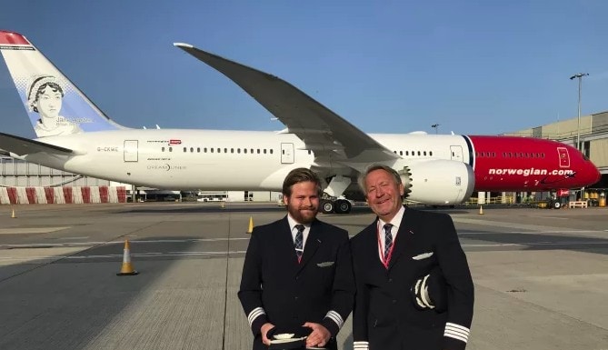 Norwegian’s father and son pilots fly the Dreamliner to New York ahead of Father's Day