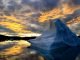 Iceberg in sunset, by Ole J. Petersen