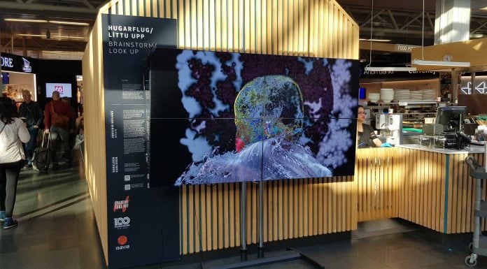 Light Installlation and Video Art at Keflavic International Airport